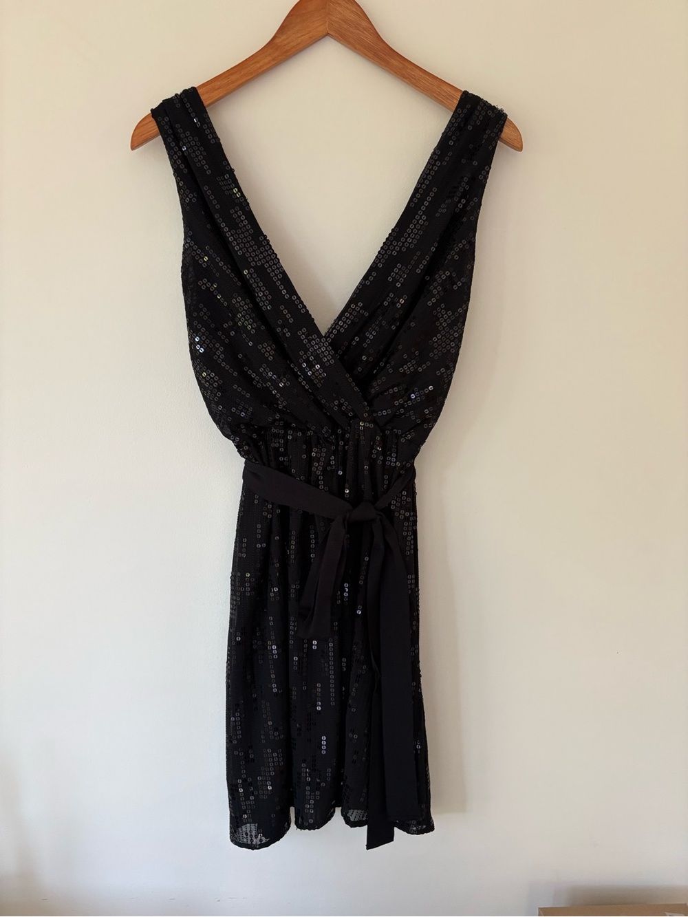 NWOT Express Black Sequin Midi Dress Size S